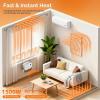 imageROVSUN 1500W Small Wall Mounted Space Heater with Remote Control PTC Heating Element ampamp 3s Fast Heating Wall Electric Heater with Portable Handle 12H Timer for Indoor Use Samll Room Bedroom Home1