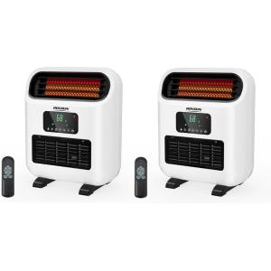 imageROVSUN WallMounted Heater with Remote Control Floor or Wall Heater for Bedroom 1500W Fast Heating ampamp Adjustable Thermostat Overheat Protection ampamp Child Lock for Indoor Use Living Room Home 1 Pack2