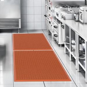 imageROVSUN Rubber Floor Mat with Holes AntiFatigueNonSlip Drainage Mat for Industrial Kitchen Restaurant Bar Bathroom Utility Garage Pool Entry Door Mat Indoor 36 x 60 Red 2Pcs36x 60 Red 2Pcs