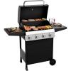 imageROVSUN 3 Burner Propane Gas Grill with Foldable Side Shelves 36000BTU BBQ Grills with Enameled Cast Iron Grates Cabinet ampamp Poratable Rolling Wheels for Outdoor Garden Patio Backyard Barbecue Cooking4 Burner
