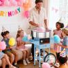 imageROVSUN 21 Inch Cotton Candy Machine Cart Electric Cotton Candy Maker Candy Floss Machine wCover Stainless Steel Bowl Sugar Scoop and Large Storage Drawer for Commercial Home Party Carnival PinkBluewithout Cover
