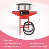 imageROVSUN 21 Inch Cotton Candy Machine Cart Electric Cotton Candy Maker Candy Floss Machine wCover Stainless Steel Bowl Sugar Scoop and Large Storage Drawer for Commercial Home Party Carnival PinkRedwithout Cover