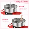 imageROVSUN 21 Inch Cotton Candy Machine Cart Electric Cotton Candy Maker Candy Floss Machine wCover Stainless Steel Bowl Sugar Scoop and Large Storage Drawer for Commercial Home Party Carnival PinkRedwithout Cover