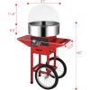 imageROVSUN 21 Inch Cotton Candy Machine Cart Electric Cotton Candy Maker Candy Floss Machine wCover Stainless Steel Bowl Sugar Scoop and Large Storage Drawer for Commercial Home Party Carnival PinkRedwith Cover