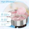 imageROVSUN 21 Inch Cotton Candy Machine Cart Electric Cotton Candy Maker Candy Floss Machine wCover Stainless Steel Bowl Sugar Scoop and Large Storage Drawer for Commercial Home Party Carnival PinkBluewithout Cover