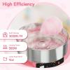 imageROVSUN 21 Inch Cotton Candy Machine Cart Electric Cotton Candy Maker Candy Floss Machine wCover Stainless Steel Bowl Sugar Scoop and Large Storage Drawer for Commercial Home Party Carnival PinkPinkwithout Cover