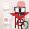 imageROVSUN 21 Inch Cotton Candy Machine Cart Electric Cotton Candy Maker Candy Floss Machine wCover Stainless Steel Bowl Sugar Scoop and Large Storage Drawer for Commercial Home Party Carnival PinkRedwith Cover