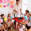 imageROVSUN 21 Inch Cotton Candy Machine Cart Electric Cotton Candy Maker Candy Floss Machine wCover Stainless Steel Bowl Sugar Scoop and Large Storage Drawer for Commercial Home Party Carnival PinkRedwithout Cover