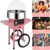imageROVSUN 21 Inch Cotton Candy Machine Cart Electric Cotton Candy Maker Candy Floss Machine wCover Stainless Steel Bowl Sugar Scoop and Large Storage Drawer for Commercial Home Party Carnival PinkPinkwith Cover