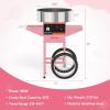 imageROVSUN 21 Inch Cotton Candy Machine Cart Electric Cotton Candy Maker Candy Floss Machine wCover Stainless Steel Bowl Sugar Scoop and Large Storage Drawer for Commercial Home Party Carnival PinkPinkwithout Cover