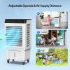 imageROVSUN 2900CFM Portable Air Cooler 158Gal60L Evaporative Swamp Cooler 3IN1 Cooling Fan with Water Connected Remote Control 3 Speeds 12H Timer amp 4 Ice Box Humidifying Oscillating Fan79Gal30L