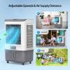 imageROVSUN 2900CFM Portable Air Cooler 158Gal60L Evaporative Swamp Cooler 3IN1 Cooling Fan with Water Connected Remote Control 3 Speeds 12H Timer amp 4 Ice Box Humidifying Oscillating Fan158Gal60L