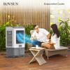 imageROVSUN 2900CFM Portable Air Cooler 158Gal60L Evaporative Swamp Cooler 3IN1 Cooling Fan with Water Connected Remote Control 3 Speeds 12H Timer amp 4 Ice Box Humidifying Oscillating Fan158Gal60L