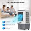 imageROVSUN 2900CFM Portable Air Cooler 158Gal60L Evaporative Swamp Cooler 3IN1 Cooling Fan with Water Connected Remote Control 3 Speeds 12H Timer amp 4 Ice Box Humidifying Oscillating Fan158Gal60L