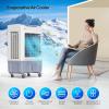 imageROVSUN 2900CFM Portable Air Cooler 158Gal60L Evaporative Swamp Cooler 3IN1 Cooling Fan with Water Connected Remote Control 3 Speeds 12H Timer amp 4 Ice Box Humidifying Oscillating Fan105Gal40L