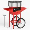 imageROVSUN 21 Inch Cotton Candy Machine Cart Electric Cotton Candy Maker Candy Floss Machine wCover Stainless Steel Bowl Sugar Scoop and Large Storage Drawer for Commercial Home Party Carnival PinkRedwithout Cover