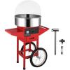 imageROVSUN 21 Inch Cotton Candy Machine Cart Electric Cotton Candy Maker Candy Floss Machine wCover Stainless Steel Bowl Sugar Scoop and Large Storage Drawer for Commercial Home Party Carnival PinkRedwith Cover