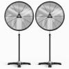 imageROVSUN 30 Inch Industrial Pedestal Fan8600CFM High Velocity and Heavy Duty Standing Fan Metal Fan with Onetouch Oscillating Function Adjustable Height for Shop Patio Garage UL Listed302pack