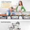 imageROVSUN 4 Pack Chafing Dishes for Buffet 7 Pan9QT Stainless Steel Chafing Dish Buffet Set Elegant Gold and Silver ColorsBuffet Servers and Warmers with Folding Frame for Party Wedding CateringBlack  Silver