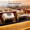 imageROVSUN 9QT Chafing Dishes for Buffet 3 Pack Roll Top Chafing Dish Buffet Set with Glass Window Elegant Gold and Silver Colors Chafers and Buffet Warmers Sets for Parties Weddings Catering EventsGold