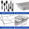imageROVSUN Chafing Dish Buffet Set Disposable Buffet Servers and Warmers Food Warmer for Parties Buffets 24 Pieces Catering Set Includes FullSize Wire Chafer Stand Disposable Pans amp Utensils24 Piece
