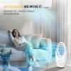 imageROVSUN 22inch Bladeless Tower Fan Quiet Smart Bladeless Fan with Mood Lighting 60Oscillating Cooling Fan with 3 Speeds 75H Timer Compact Tower Fan with Remote Safe Design for Home Bedroom