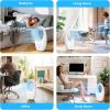 imageROVSUN 22inch Bladeless Tower Fan Quiet Smart Bladeless Fan with Mood Lighting 60Oscillating Cooling Fan with 3 Speeds 75H Timer Compact Tower Fan with Remote Safe Design for Home Bedroom