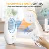 imageROVSUN 22inch Bladeless Tower Fan Quiet Smart Bladeless Fan with Mood Lighting 60Oscillating Cooling Fan with 3 Speeds 75H Timer Compact Tower Fan with Remote Safe Design for Home Bedroom