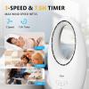 imageROVSUN 22inch Bladeless Tower Fan Quiet Smart Bladeless Fan with Mood Lighting 60Oscillating Cooling Fan with 3 Speeds 75H Timer Compact Tower Fan with Remote Safe Design for Home Bedroom