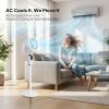 imageROVSUN 3in1 Standing Fan for Bedroom 43 Pedestal amp Tabletop Fan 9090Omnidirectional Oscillating Fan with Remote 8 Speeds 3 Modes 9H Timer and Adjustable Height White 110V 40WWhite