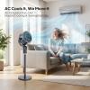 imageROVSUN 3in1 Standing Fan for Bedroom 43 Pedestal amp Tabletop Fan 9090Omnidirectional Oscillating Fan with Remote 8 Speeds 3 Modes 9H Timer and Adjustable Height White 110V 40WGrey