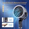 imageROVSUN 3in1 Standing Fan for Bedroom 43 Pedestal amp Tabletop Fan 9090Omnidirectional Oscillating Fan with Remote 8 Speeds 3 Modes 9H Timer and Adjustable Height White 110V 40WGrey2pack
