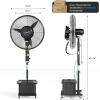 imageROVSUN Max 6500CFM Misting Fan 26Inch High Velocity Industrial Mister with 42L11Gal Water Tank 3 Speed Settings amp Ajustable Mist Value 60 Oscillation For Outdoor Cooling Patio Barn Greenhouse26inch