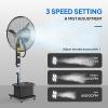 imageROVSUN Max 6500CFM Misting Fan 26Inch High Velocity Industrial Mister with 42L11Gal Water Tank 3 Speed Settings amp Ajustable Mist Value 60 Oscillation For Outdoor Cooling Patio Barn Greenhouse30inch
