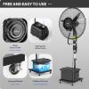 imageROVSUN Max 6500CFM Misting Fan 26Inch High Velocity Industrial Mister with 42L11Gal Water Tank 3 Speed Settings amp Ajustable Mist Value 60 Oscillation For Outdoor Cooling Patio Barn Greenhouse30inch