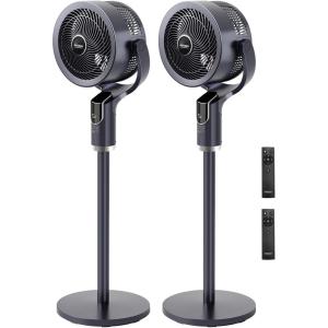 imageROVSUN 3in1 Standing Fan for Bedroom 43 Pedestal amp Tabletop Fan 9090Omnidirectional Oscillating Fan with Remote 8 Speeds 3 Modes 9H Timer and Adjustable Height White 110V 40WGrey2pack