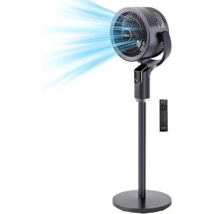 imageROVSUN 3in1 Standing Fan for Bedroom 43 Pedestal amp Tabletop Fan 9090Omnidirectional Oscillating Fan with Remote 8 Speeds 3 Modes 9H Timer and Adjustable Height White 110V 40WGrey