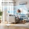 imageROVSUN 43inch Standing Fan for Bedroom 9090Omnidirectional Oscillating Fan 3in1 Pedestal amp Tabletop Fan with 3 Modes 8 Speed 9H Timer Remote and Adjustable Height Air Circulator Dark GreyWhite40inch
