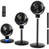 imageROVSUN 43inch Standing Fan for Bedroom 9090Omnidirectional Oscillating Fan 3in1 Pedestal amp Tabletop Fan with 3 Modes 8 Speed 9H Timer Remote and Adjustable Height Air Circulator Dark GreyBlack40inch
