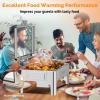 imageROVSUN 9QT Chafing Dishes for Buffet3 Pack Roll Top Chafing Dish Buffet SetRectangular Chafers and Buffet Warmers Sets with Glass Lid amp Serving Tong for Parties Weddings Catering Events Rose GoldSilver