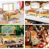 imageROVSUN 9QT Chafing Dishes for Buffet3 Pack Roll Top Chafing Dish Buffet SetRectangular Chafers and Buffet Warmers Sets with Glass Lid amp Serving Tong for Parties Weddings Catering Events Rose GoldGold