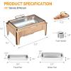 imageROVSUN 9QT Chafing Dishes for Buffet3 Pack Roll Top Chafing Dish Buffet SetRectangular Chafers and Buffet Warmers Sets with Glass Lid amp Serving Tong for Parties Weddings Catering Events Rose GoldRose Gold
