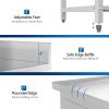 imageROVSUN 48 X 24 Stainless Steel Table with 3 Drawers Backsplash amp Undershelf for Home Kitchen Restaurant Hotel Garage Warehouse 48 X 2436 X 242 Drawers