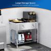 imageROVSUN 48 X 24 Stainless Steel Table with 3 Drawers Backsplash amp Undershelf for Home Kitchen Restaurant Hotel Garage Warehouse 48 X 2436 X 242 Drawers