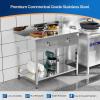 imageROVSUN 48 X 24 Stainless Steel Table with 3 Drawers Backsplash amp Undershelf for Home Kitchen Restaurant Hotel Garage Warehouse 48 X 2442 X 262 Drawers