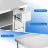 imageROVSUN 48 X 24 Stainless Steel Table with 3 Drawers Backsplash amp Undershelf for Home Kitchen Restaurant Hotel Garage Warehouse 48 X 2448 X 243 Drawers