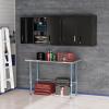 imageROVSUN Open Base Stainless Steel Table with Overshelves 60 X 24 NSF Commercial Heavy Duty Pre Table with Adjustable Undershelf amp Detachable Hooks for Kitchen Restaurant48 x 24