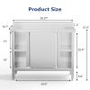 imageROVSUN Stainless Steel Table with Cabinet 39 x 19Commercial Pre Table with Backsplash Heavy Duty Work Table with 2 Sliding Doors Large Space Storage for Kitchen Restaurant Hotel Garage WarehouseWith Backsplash