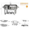 imageROVSUN 6QT Oval Chafing Dish for Buffet 4 Pack Stainless Steel Chafing Dish Buffet Set with Glass Lid Chafers and Buffet Warmers Sets Serving Food Warmer for Party Catering Wedding8
