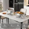 imageROVSUN 6QT Oval Chafing Dish for Buffet 4 Pack Stainless Steel Chafing Dish Buffet Set with Glass Lid Chafers and Buffet Warmers Sets Serving Food Warmer for Party Catering Wedding8